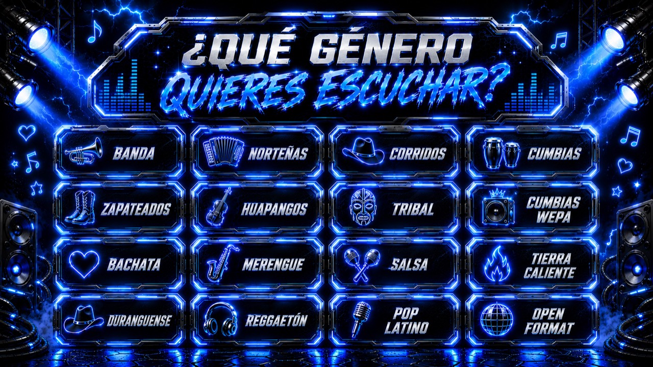 ¿Qué género quieres escuchar?
